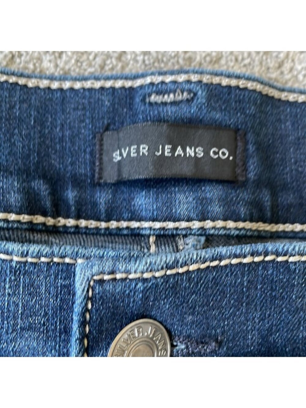 VGC Men's Silver Eddie Dark Wash Jeans - Size 40 - Picture 3 of 5